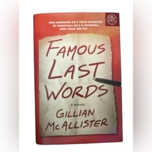 Famous Last Words Book by Gillian McAllister Hardback Book